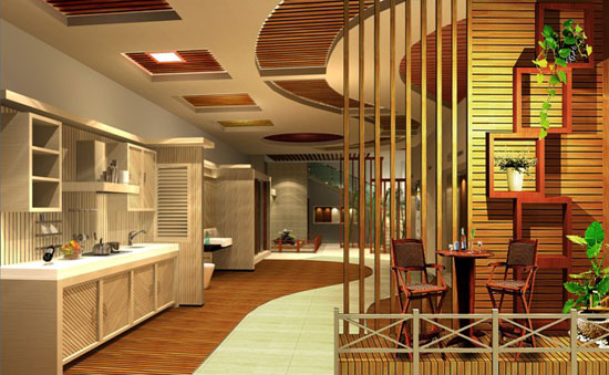 生态木吊顶效果图