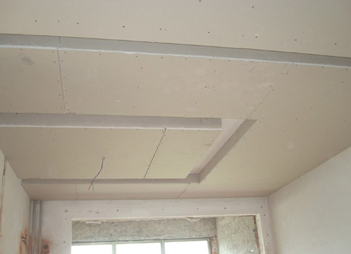 石膏板吊顶现场施工图