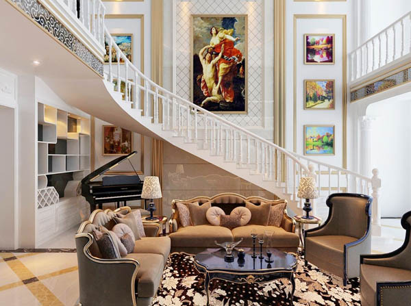  复式楼室内楼梯效果图